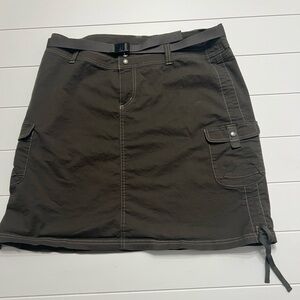 Women’s KUHL Olive Green Cargo Skirt with Belt 14